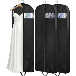 New 65" Dress Garment Bags for Hanging Clothes Travel, Gusseted Garment